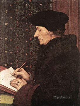 Hans Holbein the Younger Painting - Erasmus Renaissance Hans Holbein the Younger
